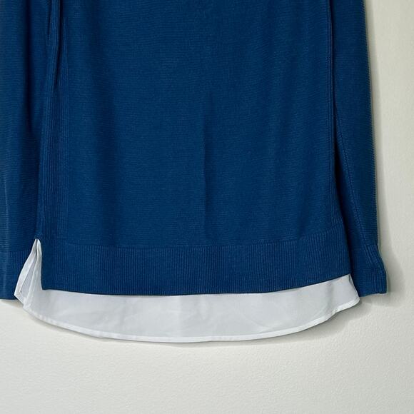 Hilary Radly Crew Neck long Sleeve Sweater With White Layered Hem
Royal Blue M - Picture 3 of 7